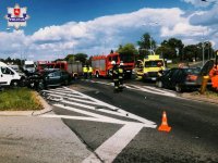 zdjęcie przedstawia zdarzenie drogowe z obwodnicy Lubartowa