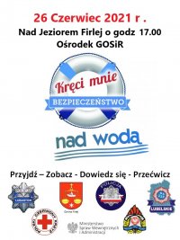 zdjecie przedstawia plakat akcji kreci mnie bezpieczeństwo nad wodą