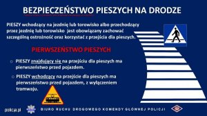 zdjęcie przedstawia plakat dotyczący bezpieczeństwa w ruchu drogowym