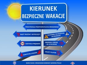 plakat akcji bezpieczne wakacje