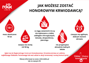 plakat zachęcający do oddawania krwi
