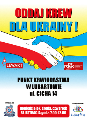 plakat akcji Oddaj krew