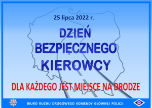 Plakat do akcji Ogólnopolskiego dnia Bezpiecznego Kierowcy