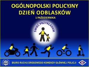 plakat przedstawiający Międzynarodowy Dzień Odblasków