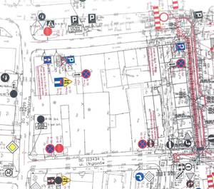 mapa,która przedstawia zmianę organizacji ruchu