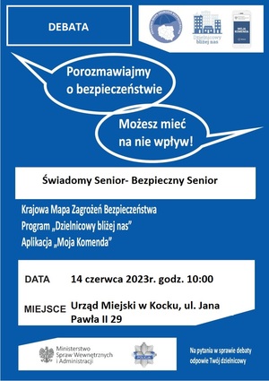 plakat debata w Kocku informacja
