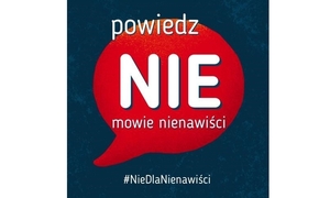na zdjeciu plakat akcji Przeciwdziałanie mowie nienawisci