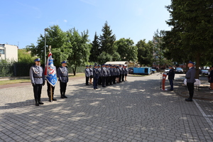 na zdjęciu policjanci podczas uroczystości Święta Policji w Komendzie Powiatowej Policji w Lubartowie