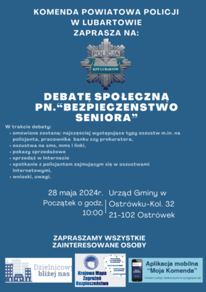 na zdjęciu plakat debaty