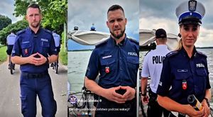 na zdjęciu policjanci i policjantka