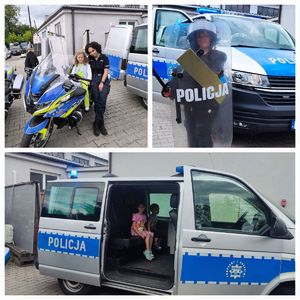 na zdjęciu policjanci z dziećmi