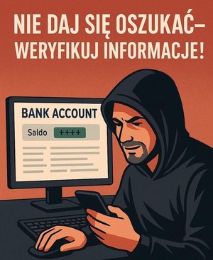 na zdjęciu mężczyzna w kapturze trzymający telefon w dłoni