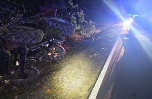 zdarzenie drogowe z ciągnikiem rolniczym