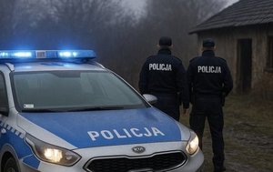 policjanci przy pustostanie